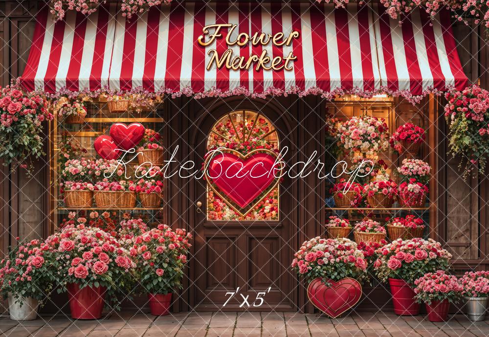 Kate Valentine's Day Flower Shop Backdrop Designed by Emetselch - Kate Backdrop AU