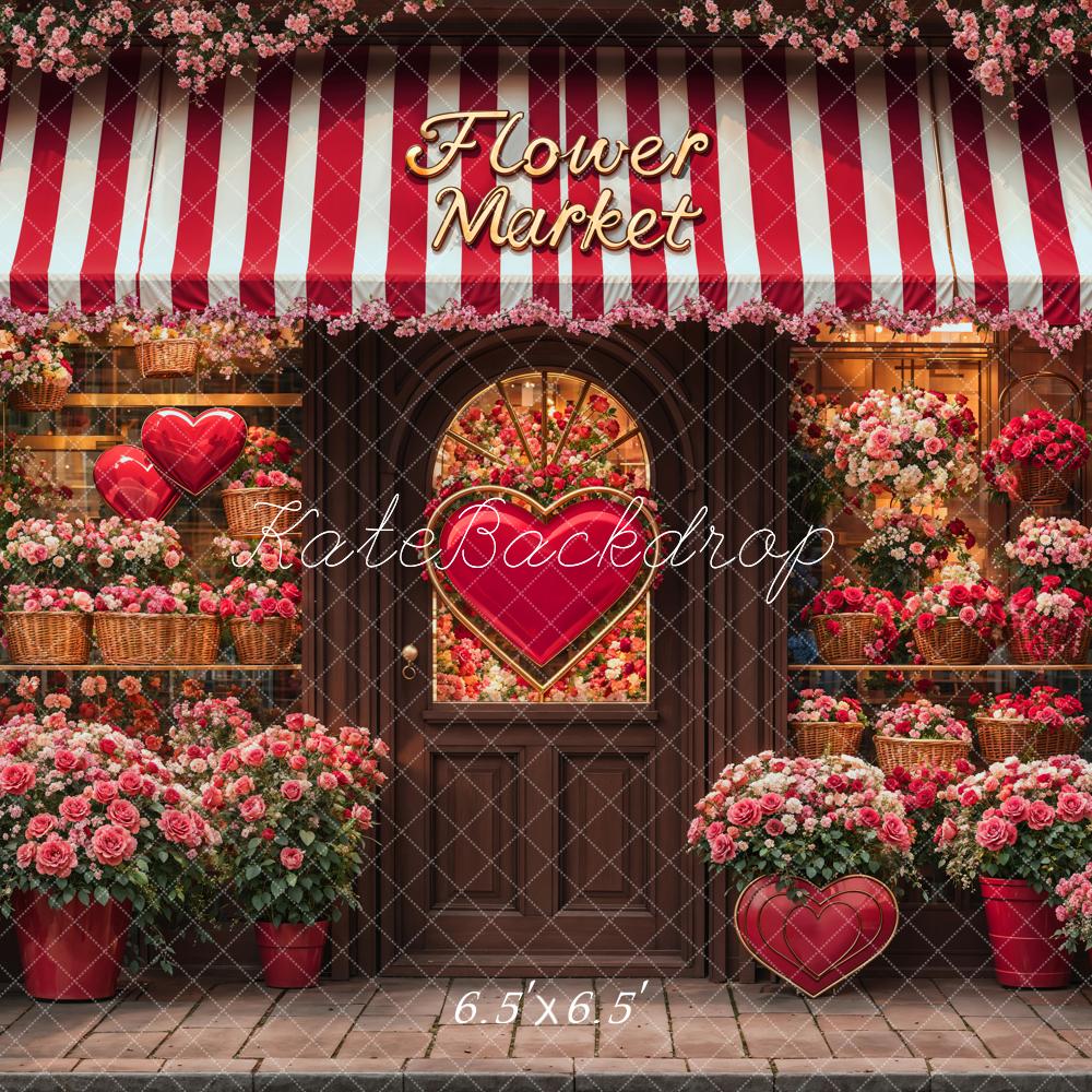 Kate Valentine's Day Flower Shop Backdrop Designed by Emetselch - Kate Backdrop AU