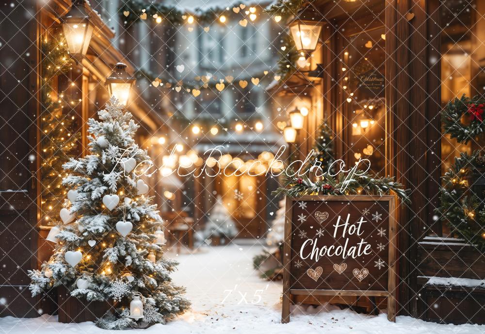 Kate Christmas Hot Chocolate Shop Backdrop Designed by Emetselch - Kate Backdrop AU