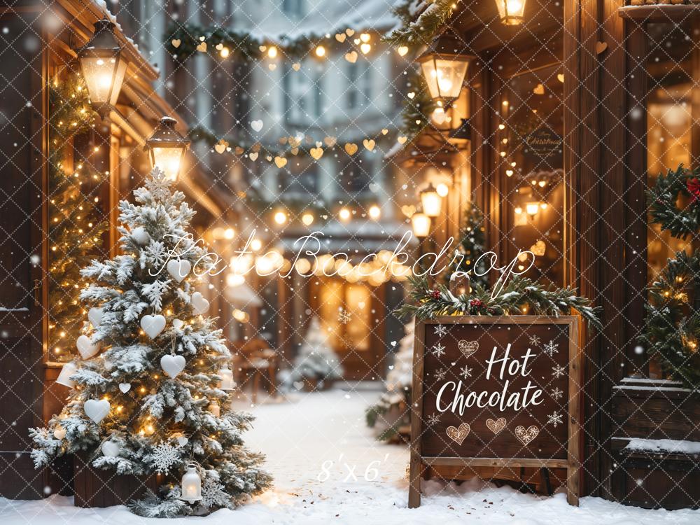 Kate Christmas Hot Chocolate Shop Backdrop Designed by Emetselch - Kate Backdrop AU