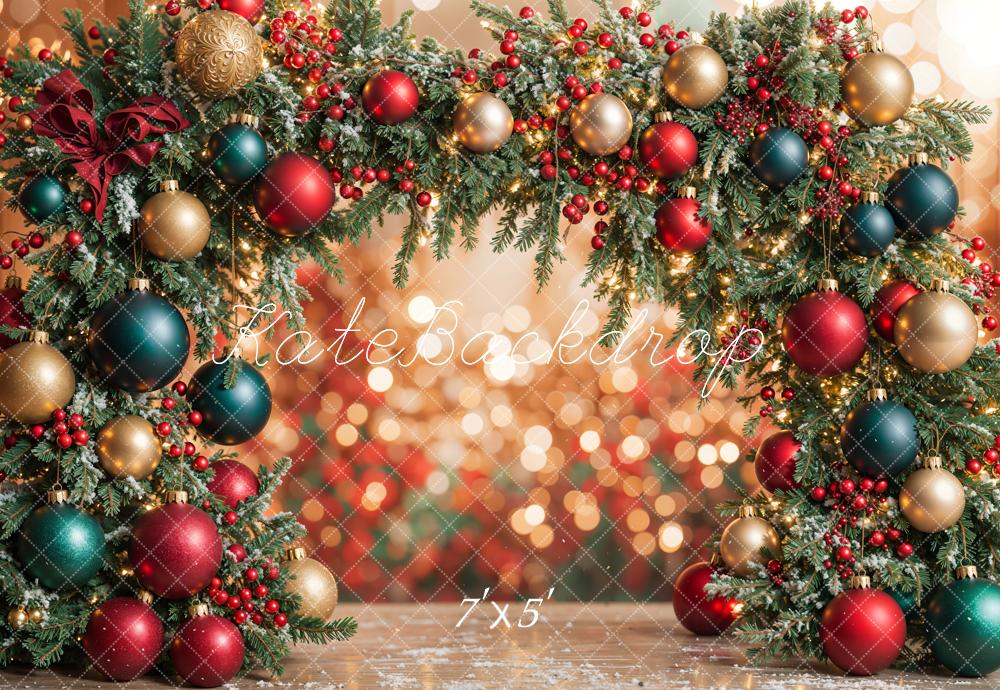 Kate Bokeh Backdrop Christmas Ornament Arch Designed by Emetselch - Kate Backdrop AU