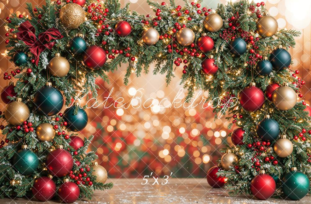 Kate Bokeh Backdrop Christmas Ornament Arch Designed by Emetselch - Kate Backdrop AU