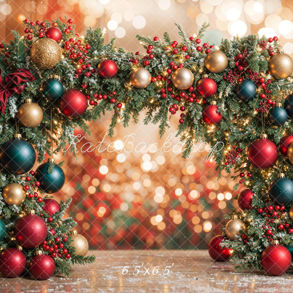 Kate Bokeh Backdrop Christmas Ornament Arch Designed by Emetselch - Kate Backdrop AU