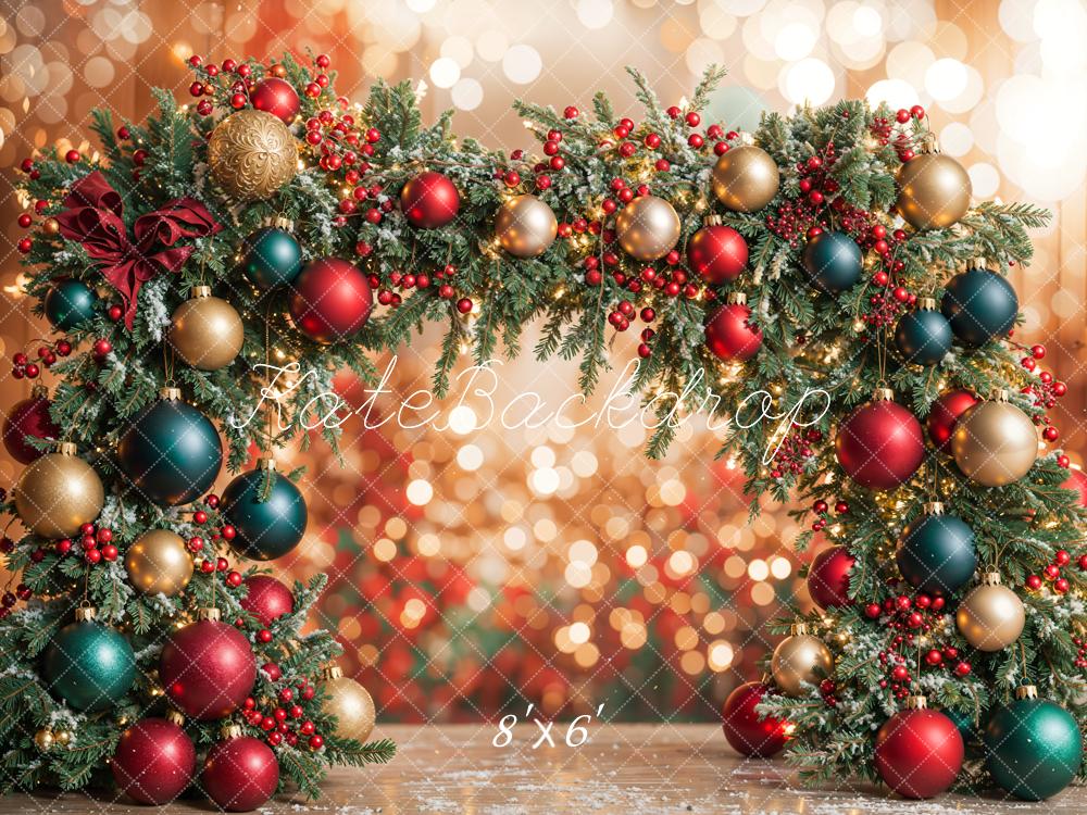 Kate Bokeh Backdrop Christmas Ornament Arch Designed by Emetselch - Kate Backdrop AU