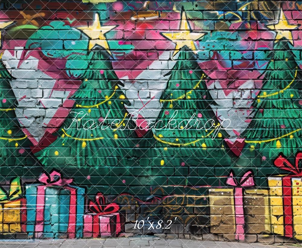 Kate Christmas Graffiti Backdrop Designed by Mini MakeBelieve - Kate Backdrop AU