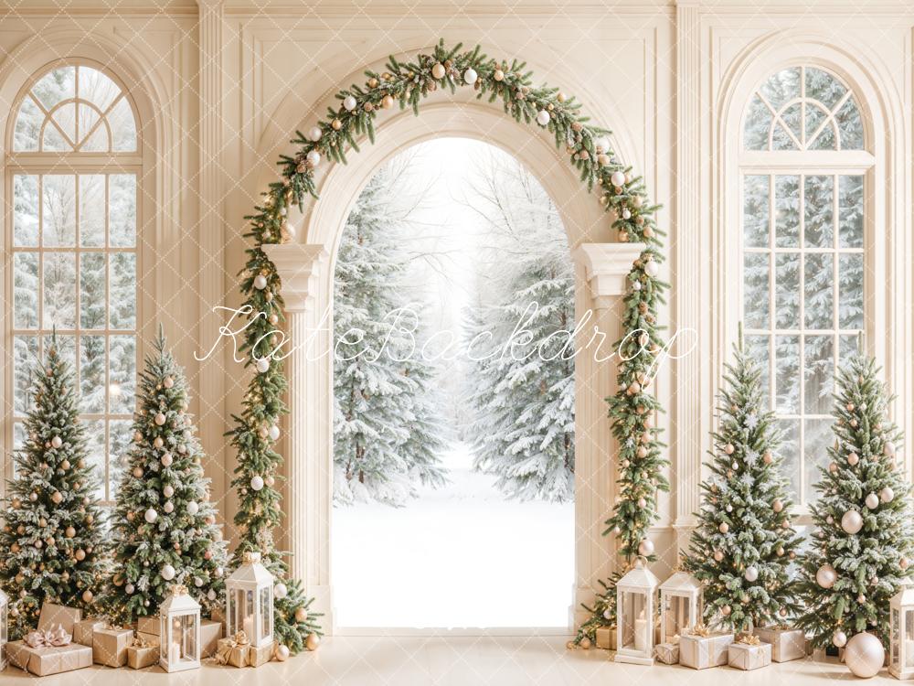 Kate Snow Christmas Backdrop Arch Door Designed by Emetselch - Kate Backdrop AU
