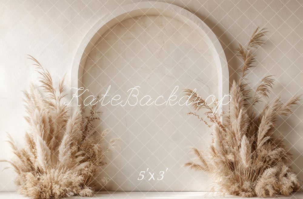 Kate Boho Arch Pampas Grass Backdrop Designed by Emetselch - Kate Backdrop AU