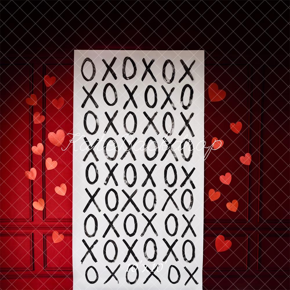 Kate Valentines Xoxo Scroll Backdrop Designed by Mandy Ringe Photography - Kate Backdrop AU
