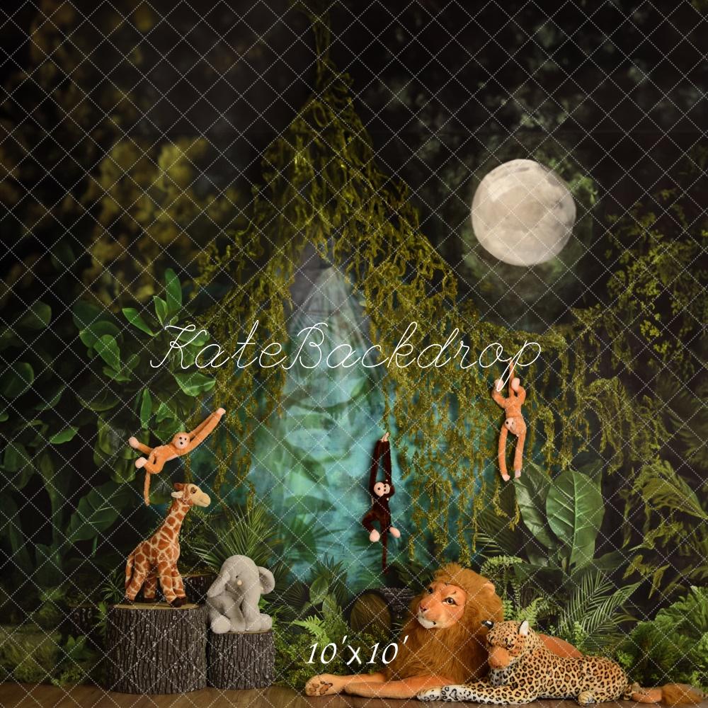 Kate Wild One Jungle Animals Backdrop Designed by Mandy Ringe Photography - Kate Backdrop AU
