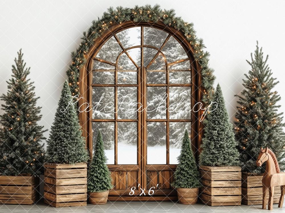 Kate Classic Christmas Window Backdrop Designed by Patty Robert - Kate Backdrop AU