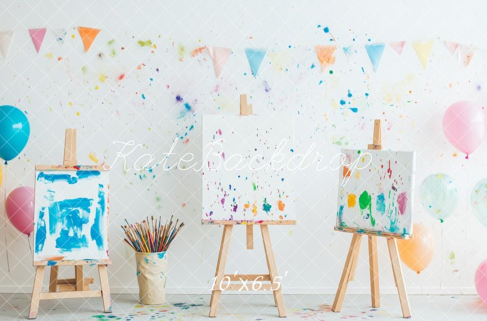 Kate Back to School Backdrop Creative Art Artboard Painting Designed by Patty Roberts - Kate Backdrop AU
