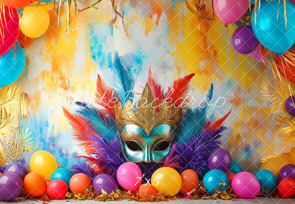 Kate Mardi Gras Carnival Mask Backdrop Designed by Patty Robert - Kate Backdrop AU