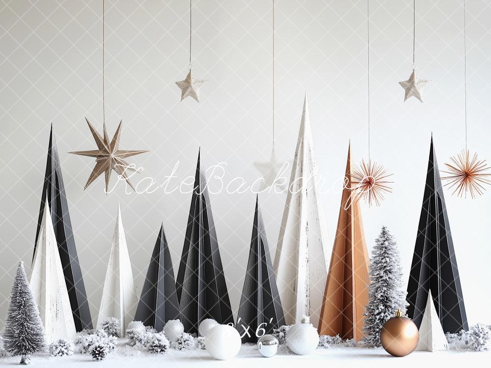 Kate Minimalist Modern Christmas Trees Backdrop Designed by Patty Robert - Kate Backdrop AU
