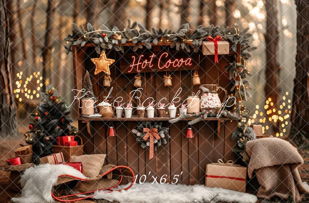 Kate Outdoor Hot Cocoa Bar Backdrop Designed by Patty Roberts - Kate Backdrop AU