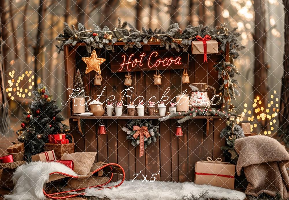 Kate Outdoor Hot Cocoa Bar Backdrop Designed by Patty Roberts - Kate Backdrop AU