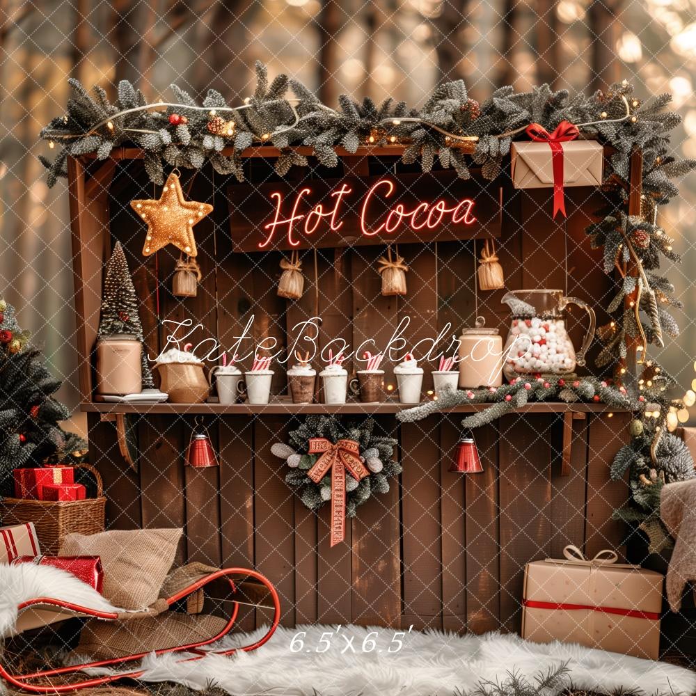 Kate Outdoor Hot Cocoa Bar Backdrop Designed by Patty Roberts - Kate Backdrop AU