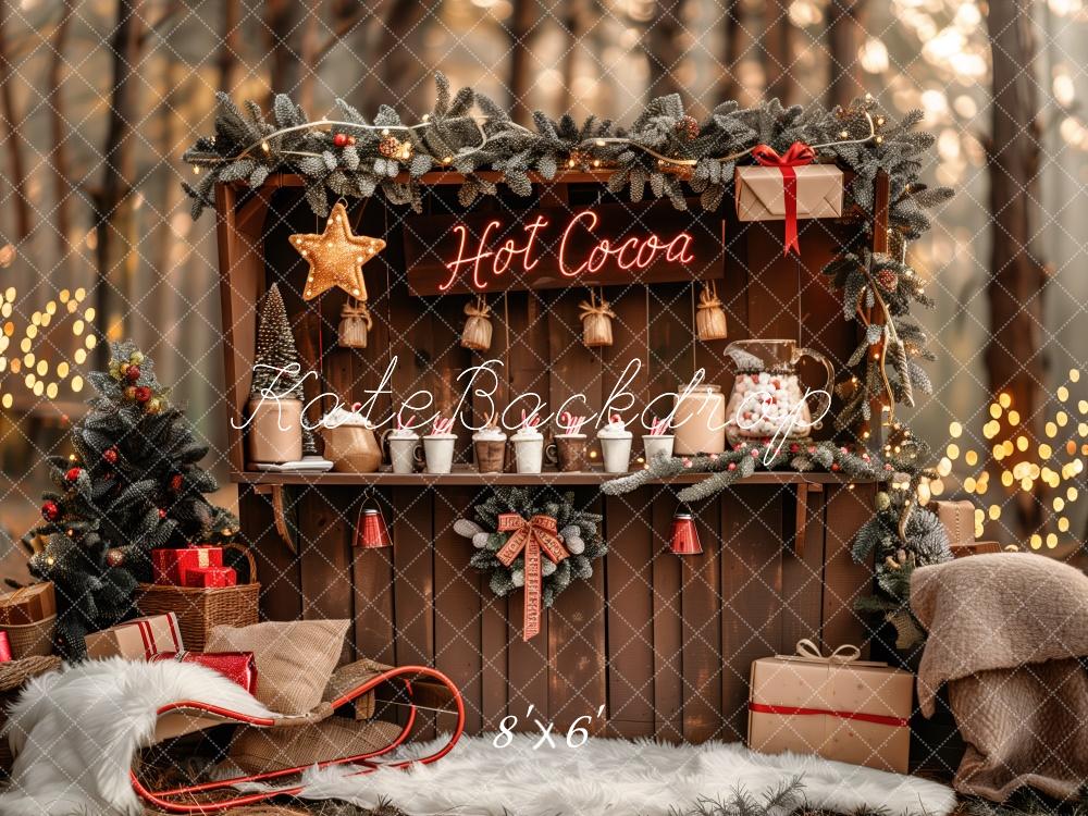 Kate Outdoor Hot Cocoa Bar Backdrop Designed by Patty Roberts - Kate Backdrop AU