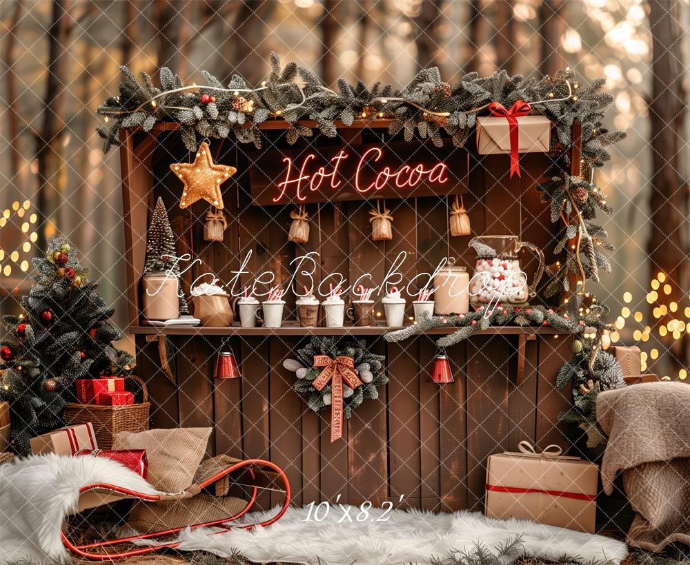 Kate Outdoor Hot Cocoa Bar Backdrop Designed by Patty Roberts - Kate Backdrop AU