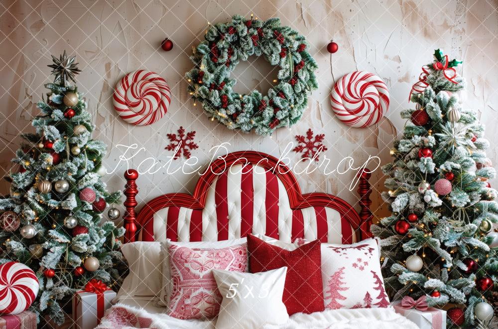 Kate Peppermint Candy Christmas Headboard Backdrop Designed by Patty Roberts - Kate Backdrop AU