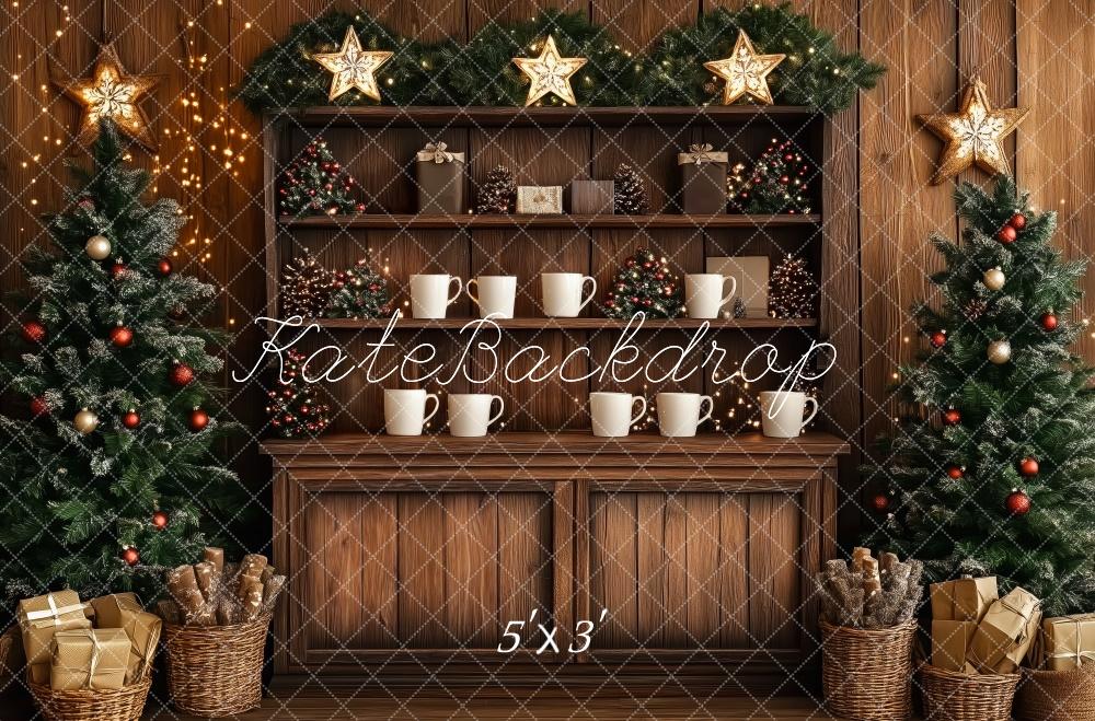 Kate Rustic Christmas Cupboard Backdrop Designed by Patty Roberts - Kate Backdrop AU