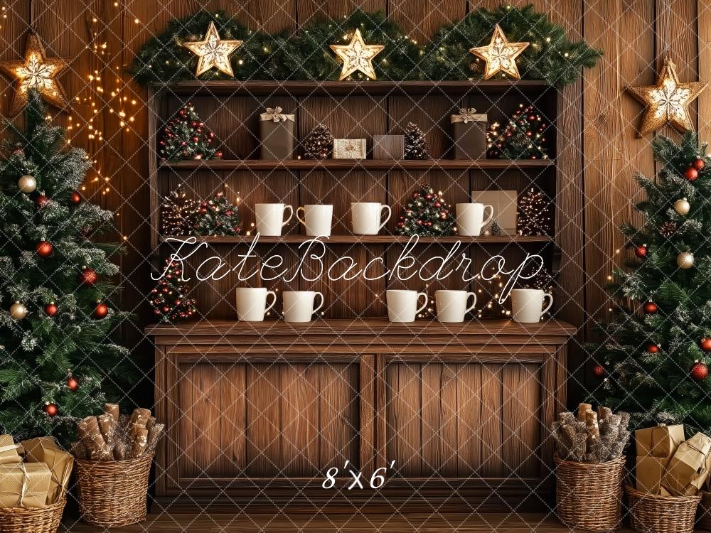Kate Rustic Christmas Cupboard Backdrop Designed by Patty Roberts - Kate Backdrop AU