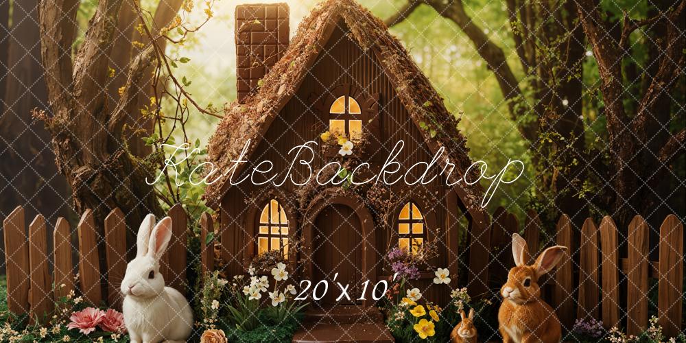Kate Easter Forest Bunny Cottage Backdrop Designed by Emetselch - Kate Backdrop AU
