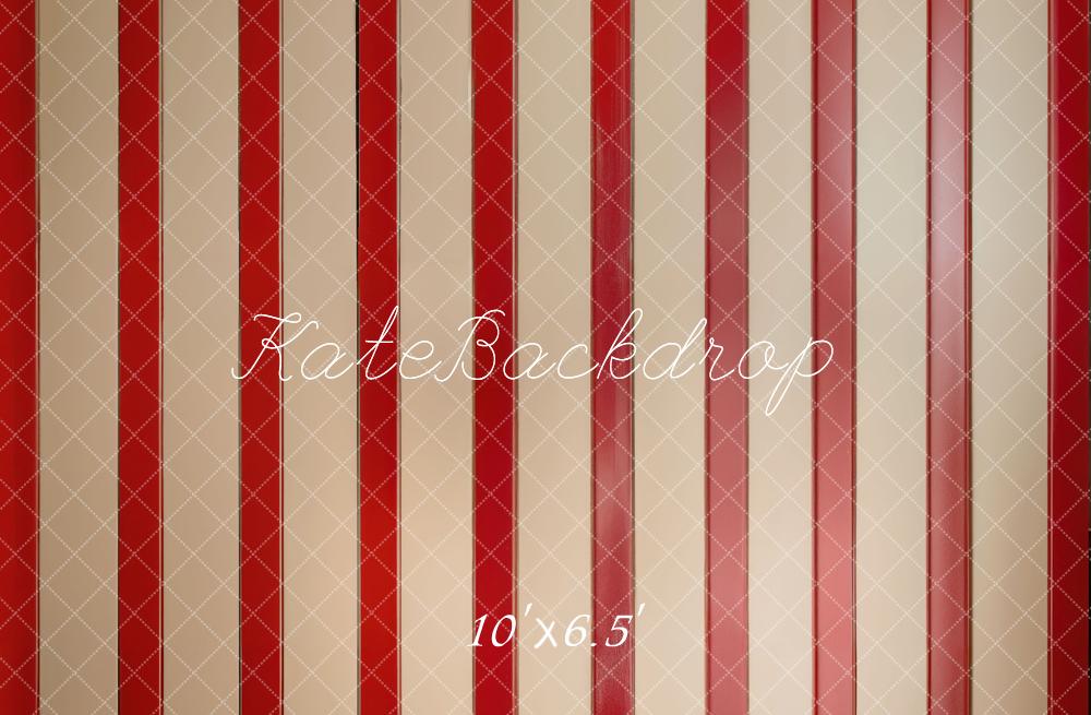 Kate Red Striped Vintage Floor Backdrop Designed by Emetselch - Kate Backdrop AU