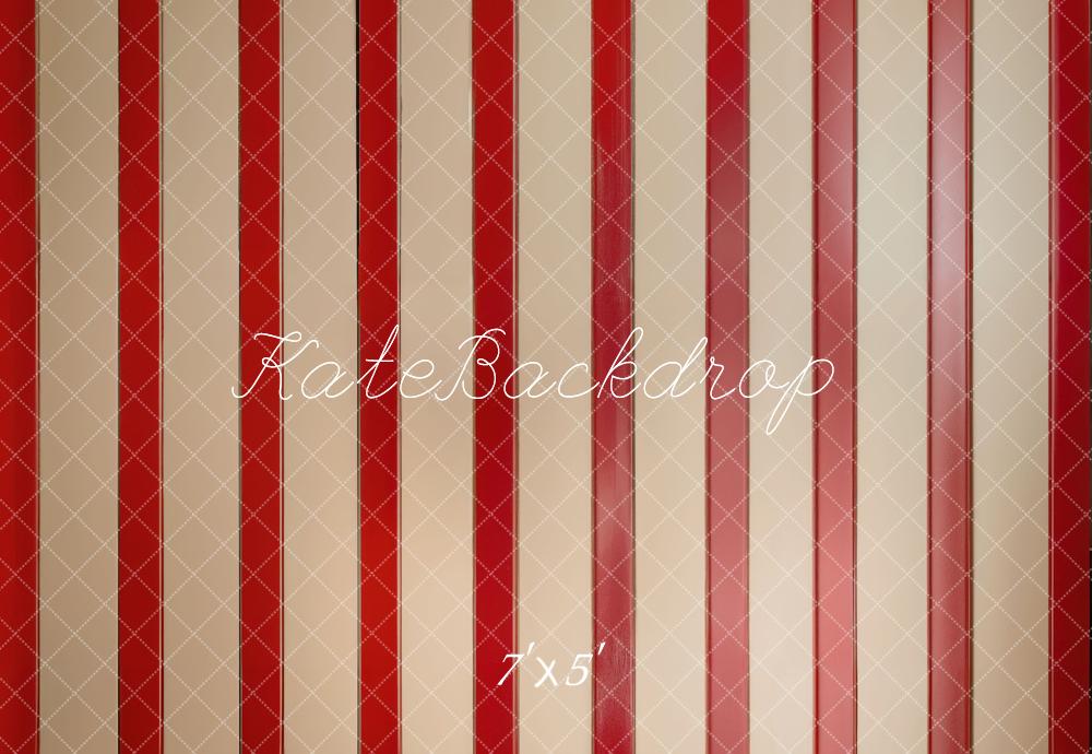 Kate Red Striped Vintage Floor Backdrop Designed by Emetselch - Kate Backdrop AU