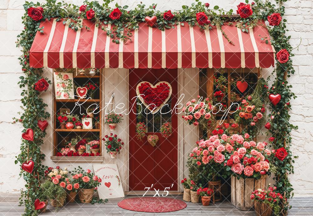 Kate Valentine's Day Flower Shop Backdrop Designed by Emetselch - Kate Backdrop AU