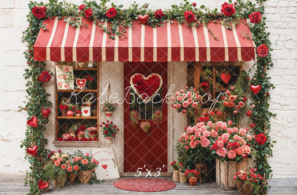 Kate Valentine's Day Flower Shop Backdrop Designed by Emetselch - Kate Backdrop AU