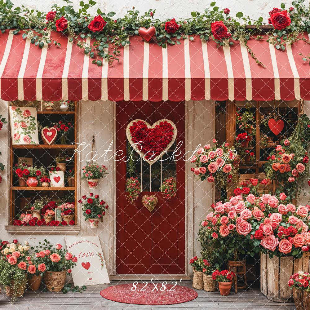 Kate Valentine's Day Flower Shop Backdrop Designed by Emetselch - Kate Backdrop AU