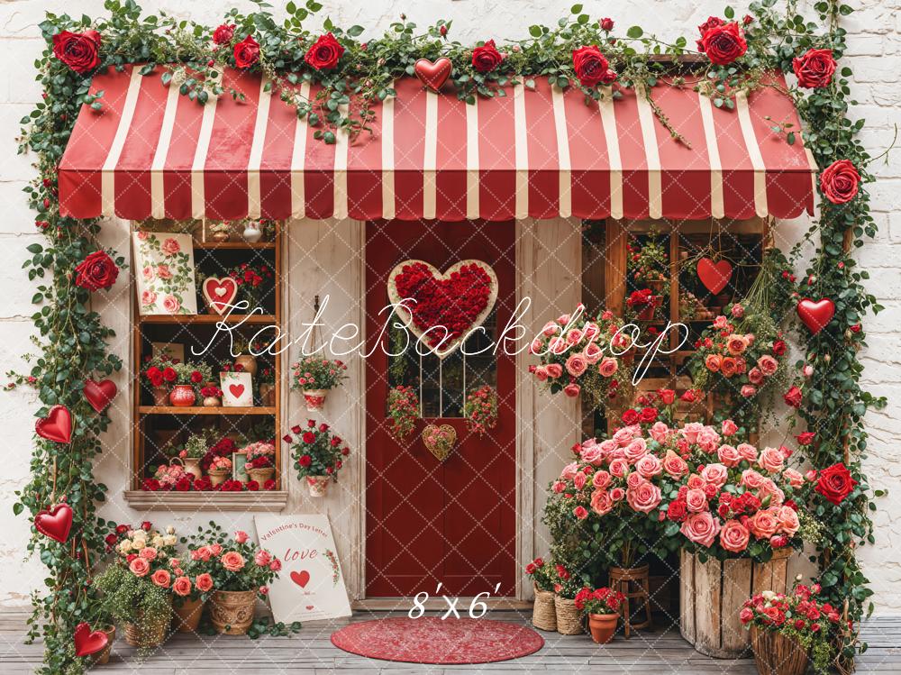 Kate Valentine's Day Flower Shop Backdrop Designed by Emetselch - Kate Backdrop AU