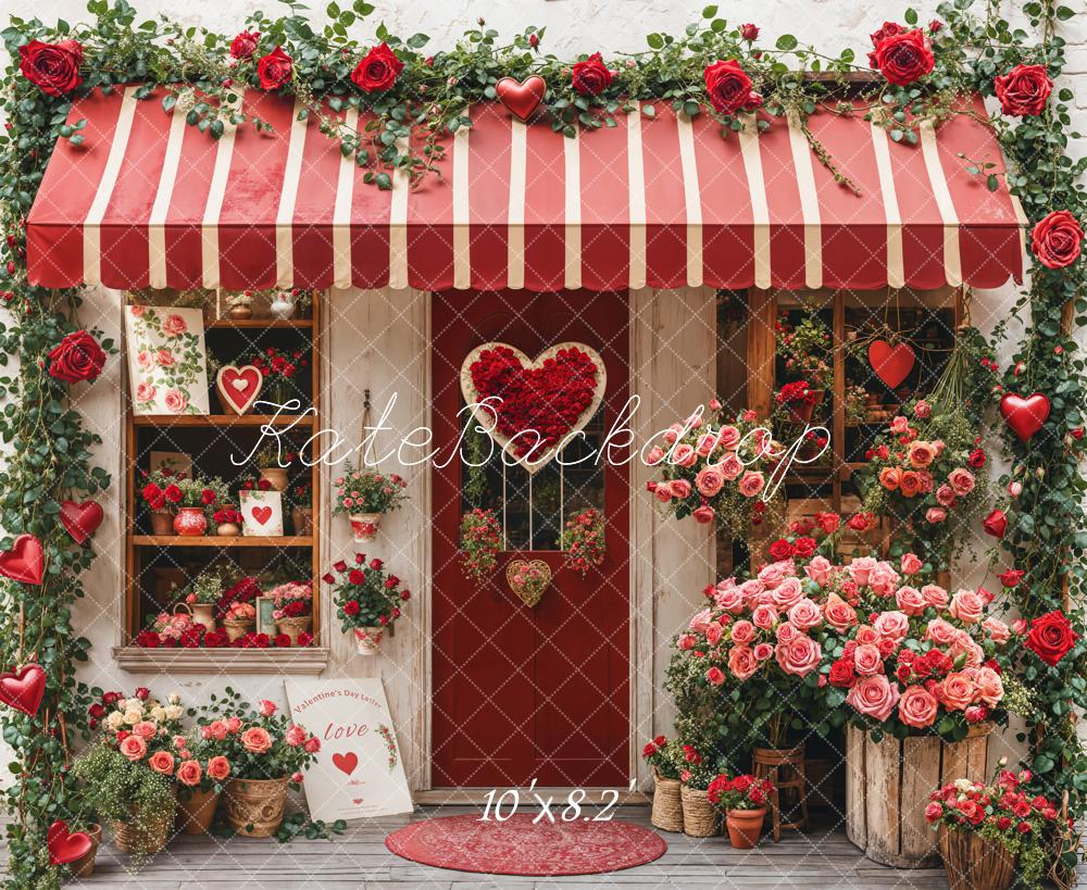 Kate Valentine's Day Flower Shop Backdrop Designed by Emetselch - Kate Backdrop AU