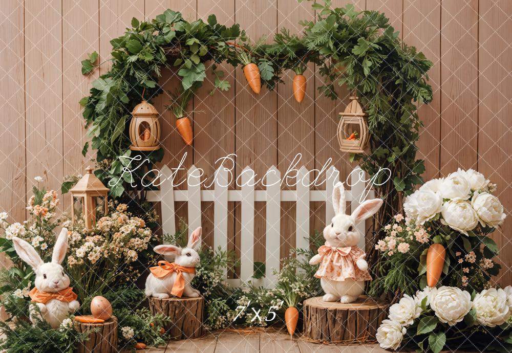 Kate Easter Bunny Greenery Backdrop Designed by Emetselch - Kate Backdrop AU