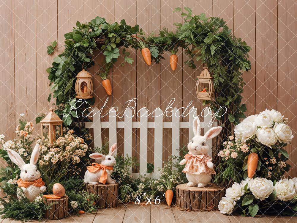 Kate Easter Bunny Greenery Backdrop Designed by Emetselch - Kate Backdrop AU