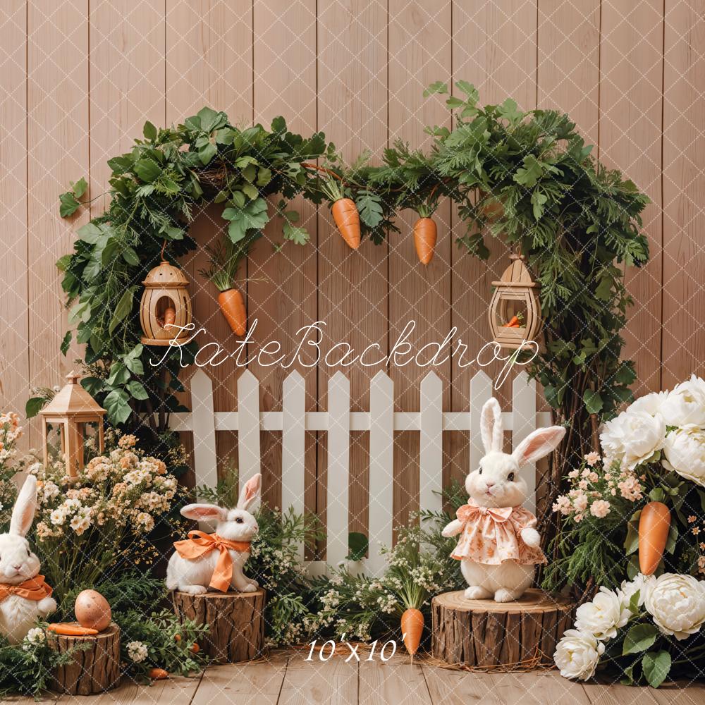 Kate Easter Bunny Greenery Backdrop Designed by Emetselch - Kate Backdrop AU