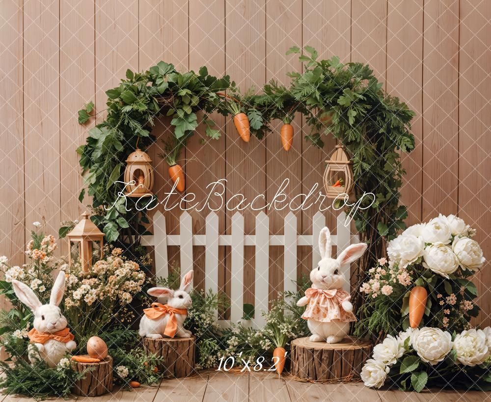 Kate Easter Bunny Greenery Backdrop Designed by Emetselch - Kate Backdrop AU