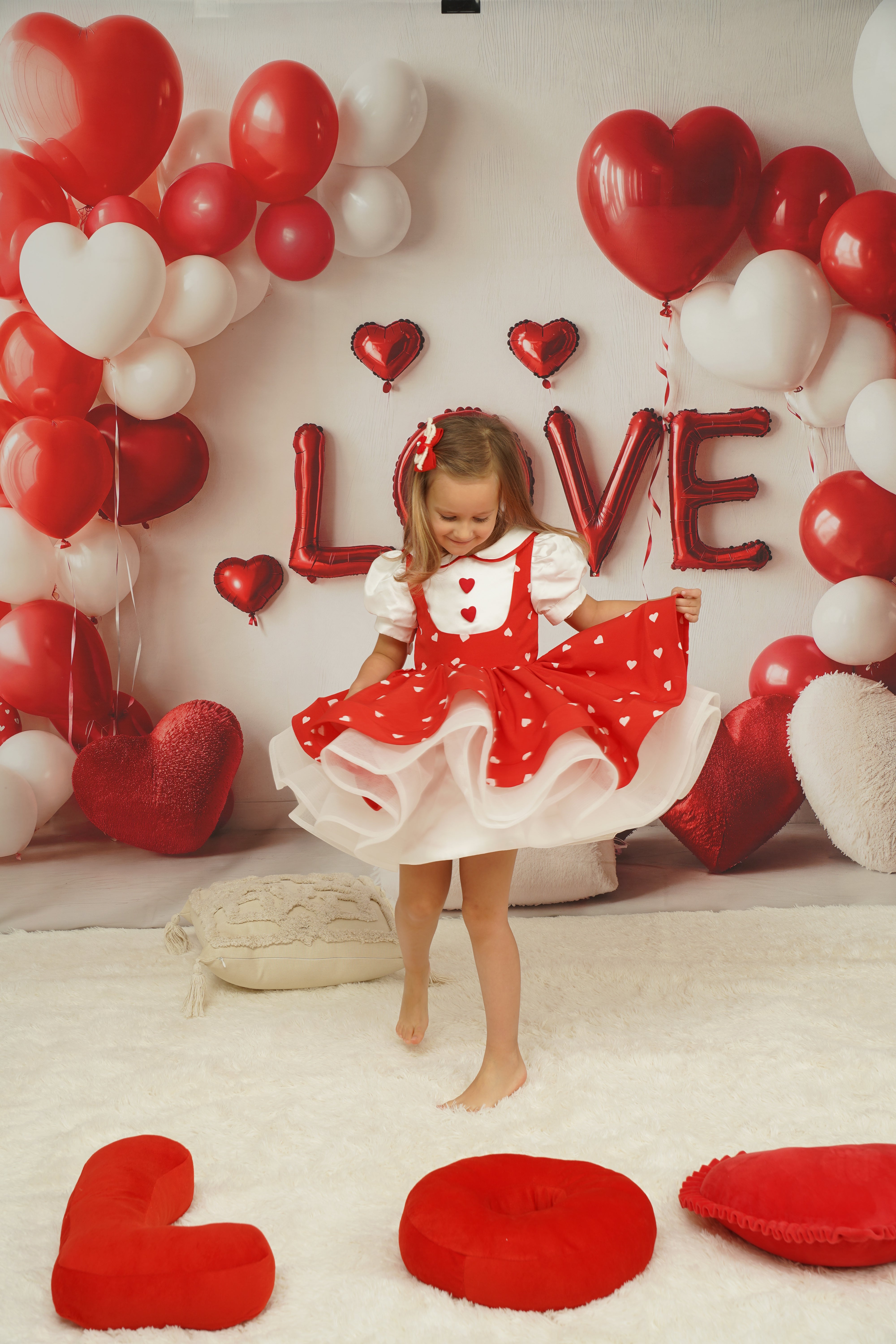 Kate Valentine Heart Balloons Love Backdrop Designed by Emetselch - Kate Backdrop AU