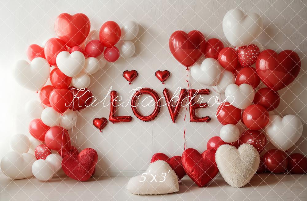 Kate Valentine Heart Balloons Love Backdrop Designed by Emetselch - Kate Backdrop AU
