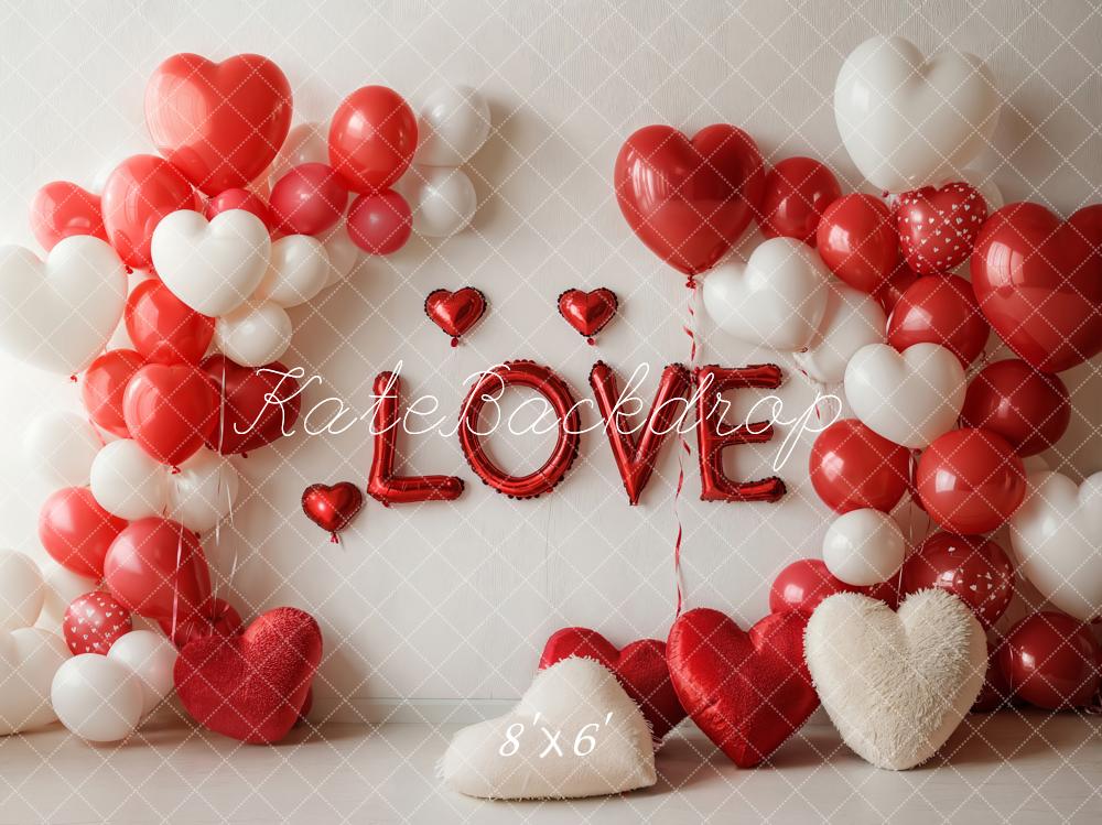 Kate Valentine Heart Balloons Love Backdrop Designed by Emetselch - Kate Backdrop AU