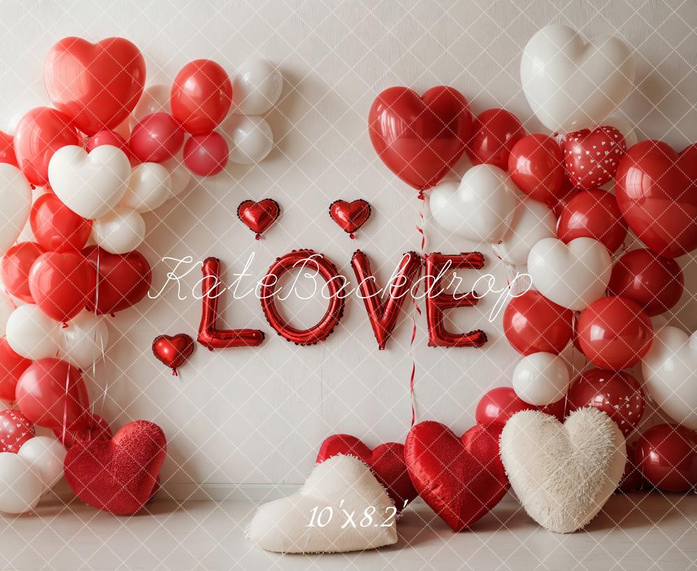 Kate Valentine Heart Balloons Love Backdrop Designed by Emetselch - Kate Backdrop AU