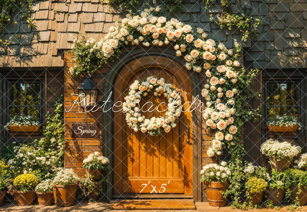 Kate Spring Flowers Cabin Backdrop Designed by Chain Photography - Kate Backdrop AU