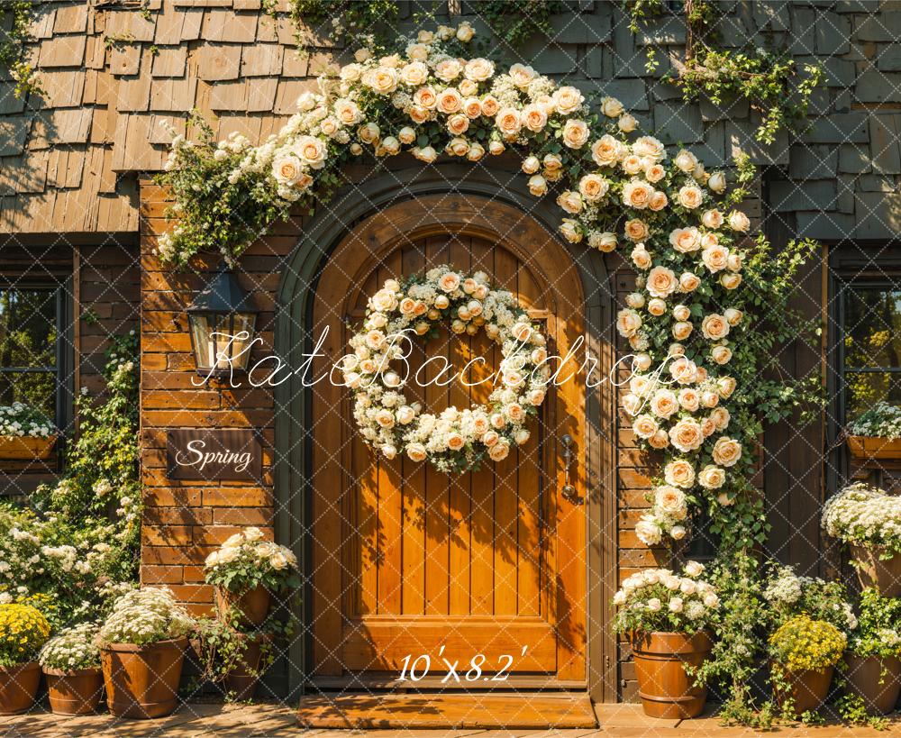 Kate Spring Flowers Cabin Backdrop Designed by Chain Photography - Kate Backdrop AU