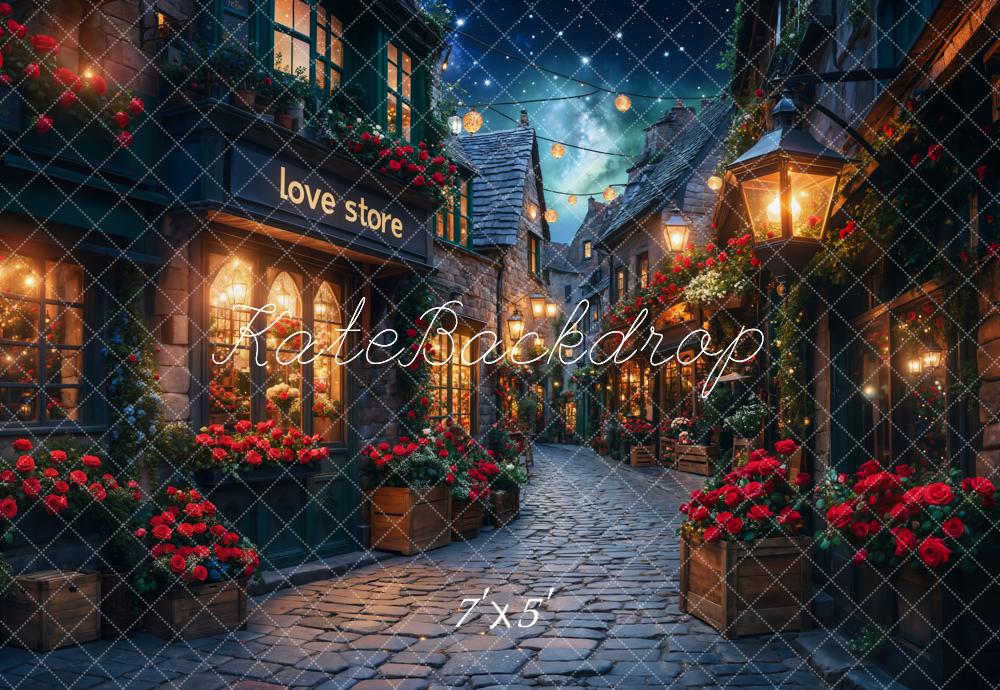 Kate Valentine Street Love Store Backdrop Designed by Chain Photography - Kate Backdrop AU