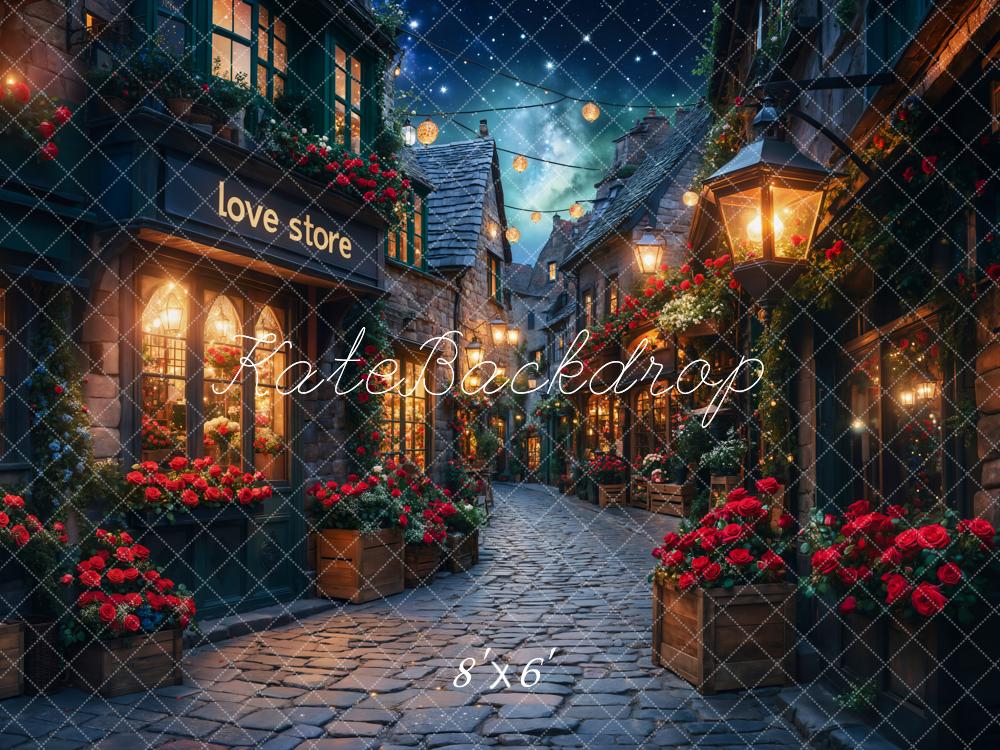 Kate Valentine Street Love Store Backdrop Designed by Chain Photography - Kate Backdrop AU