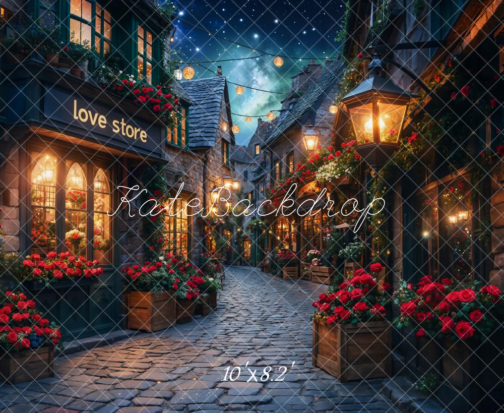 Kate Valentine Street Love Store Backdrop Designed by Chain Photography - Kate Backdrop AU