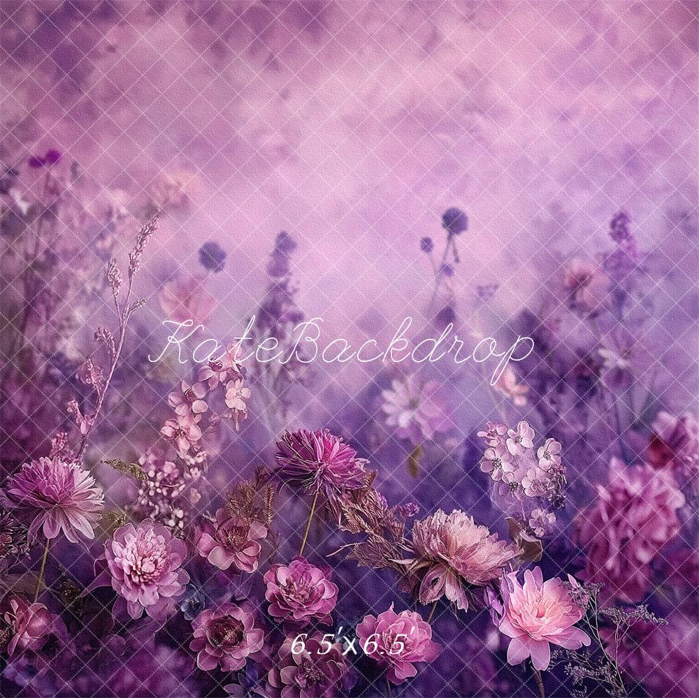 Kate Floral Fine Art Purple Backdrop for Photography Designed by Kerry Anderson - Kate Backdrop AU