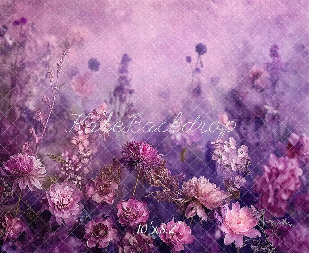 Kate Floral Fine Art Purple Backdrop for Photography Designed by Kerry Anderson - Kate Backdrop AU
