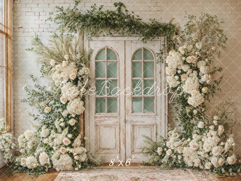 Kate Spring Wedding Floral Door Backdrop Designed by Emetselch - Kate Backdrop AU