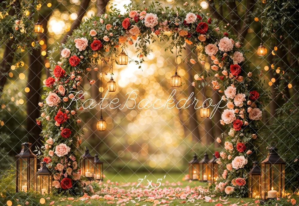Kate Flower Arch Backdrop Valentine's Day Wedding Spring Designed by Emetselch - Kate Backdrop AU